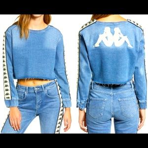 Kappa denim crop top